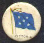 Flag of Victoria, celluloid cigarette pin